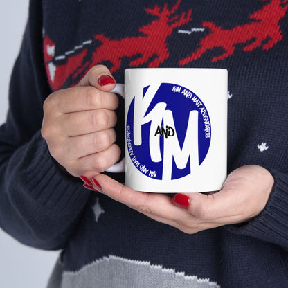 Kim and Matt Adventures Logo Mug, Ceramic Coffee Cup | 11oz or 15 oz