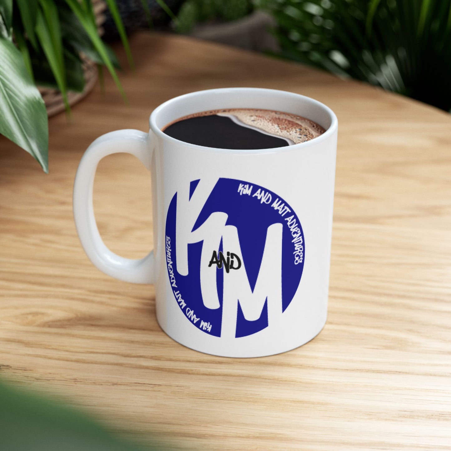 Kim and Matt Adventures Logo Mug, Ceramic Coffee Cup | 11oz or 15 oz