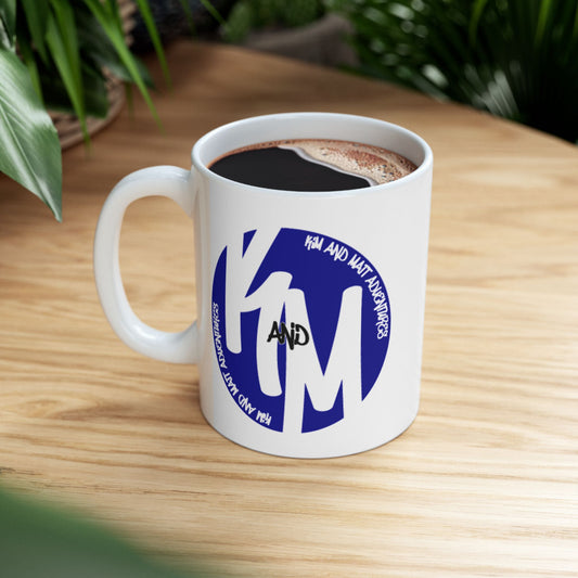 Kim and Matt Adventures Logo Mug, Ceramic Coffee Cup | 11oz or 15 oz