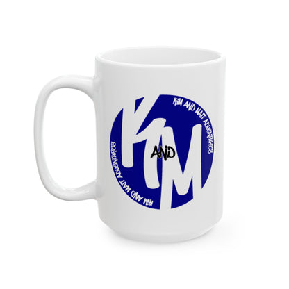 Kim and Matt Adventures Logo Mug, Ceramic Coffee Cup | 11oz or 15 oz