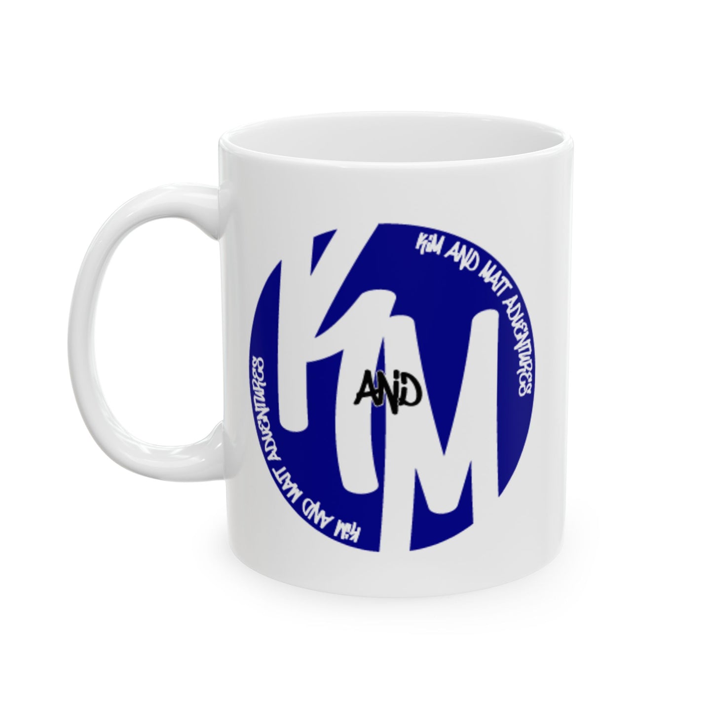 Kim and Matt Adventures Logo Mug, Ceramic Coffee Cup | 11oz or 15 oz