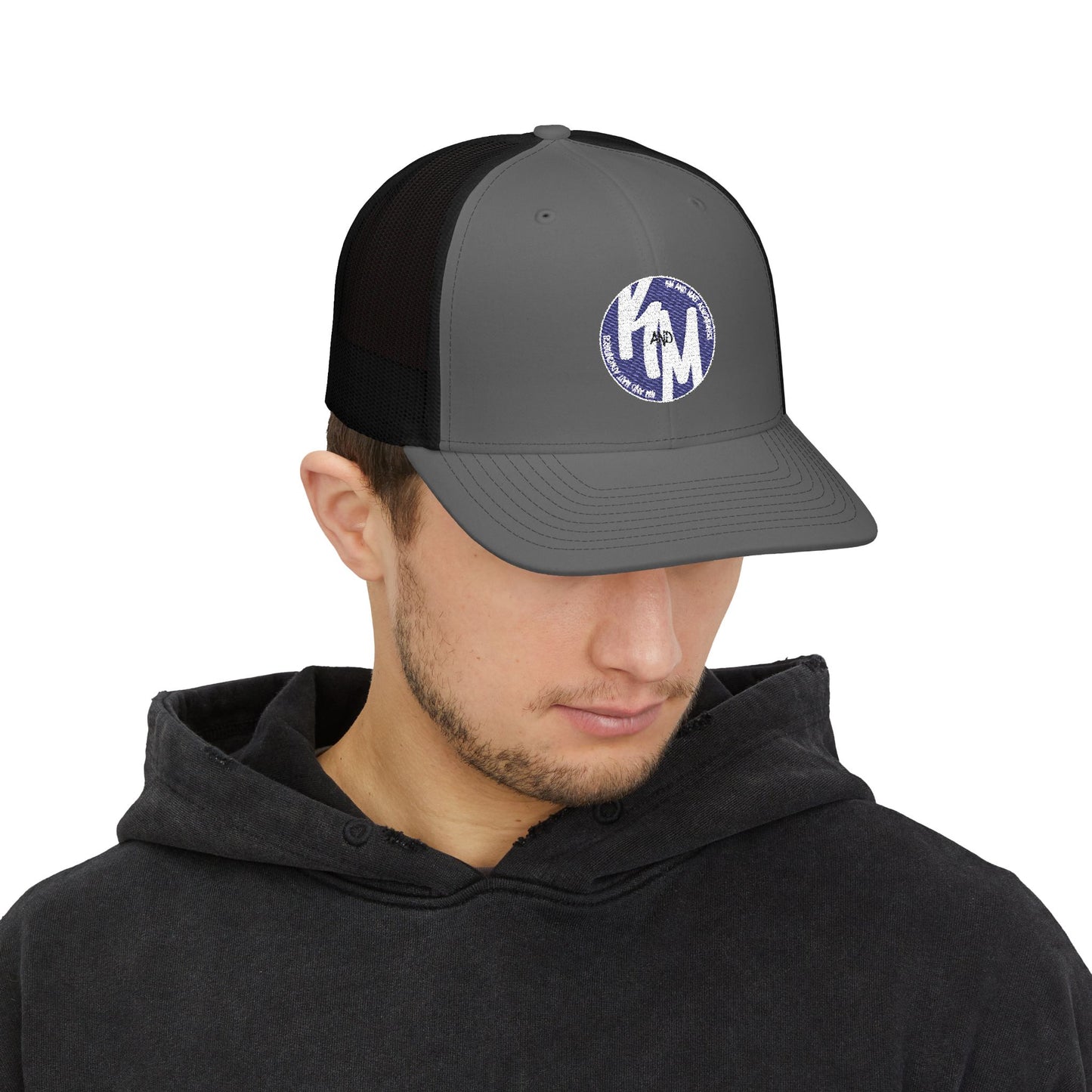 Kim and Matt Adventures Distressed Trucker Cap | Snapback Mesh Hat