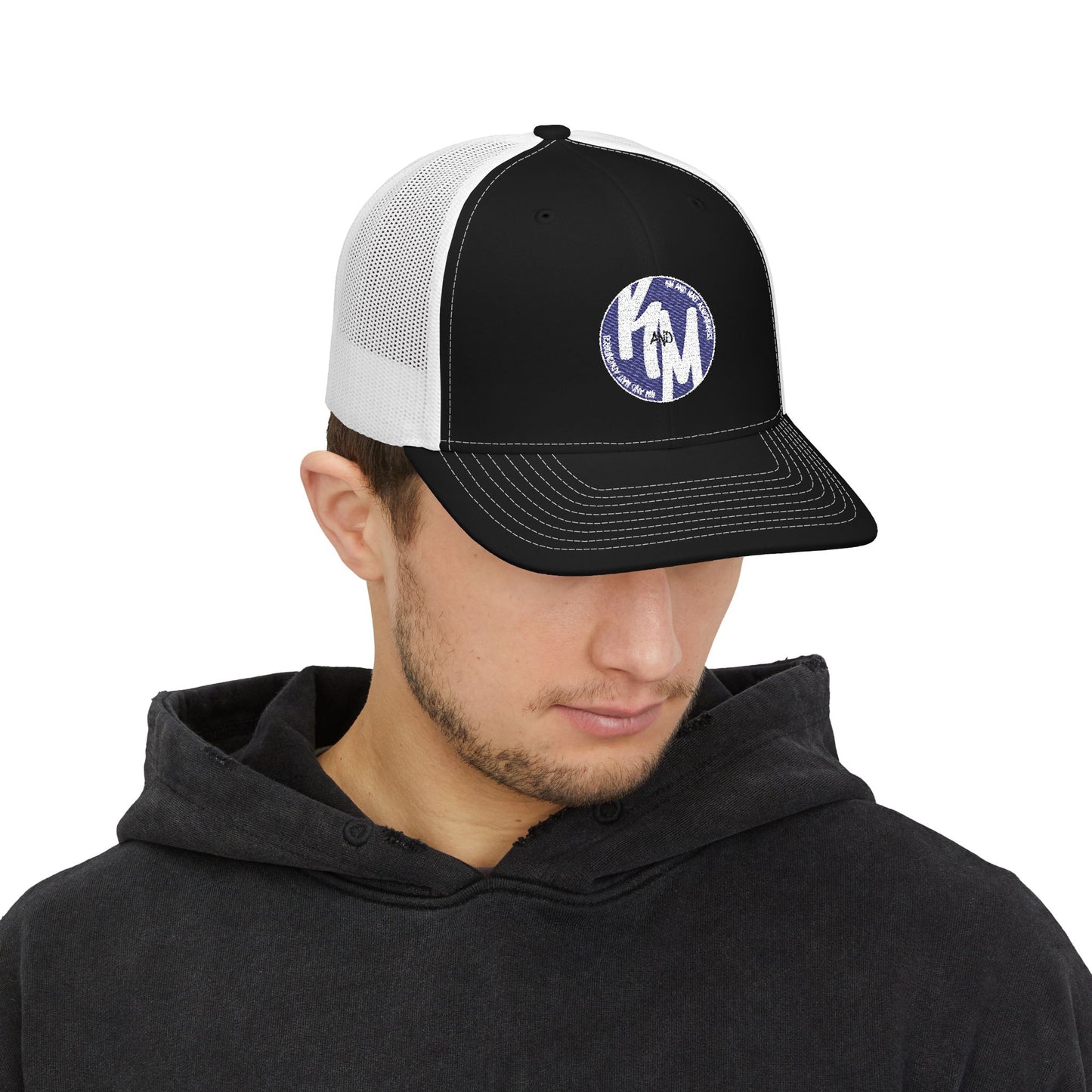 Kim and Matt Adventures Distressed Trucker Cap | Snapback Mesh Hat